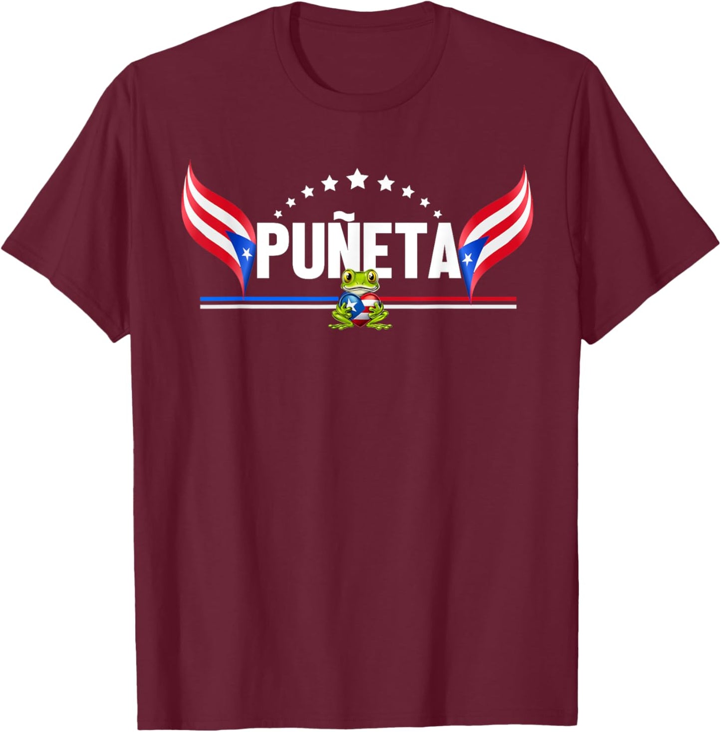 Funny Puerto Rican Boricua Hispanic Puñeta Puerto Rico T-Shirt - T-Shirt | Maroon