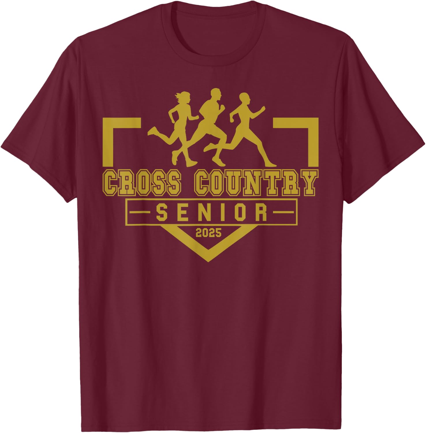 Cross Country Senior Night Senior 2025 Graduation Party 20 T-Shirt - T-Shirt | Maroon