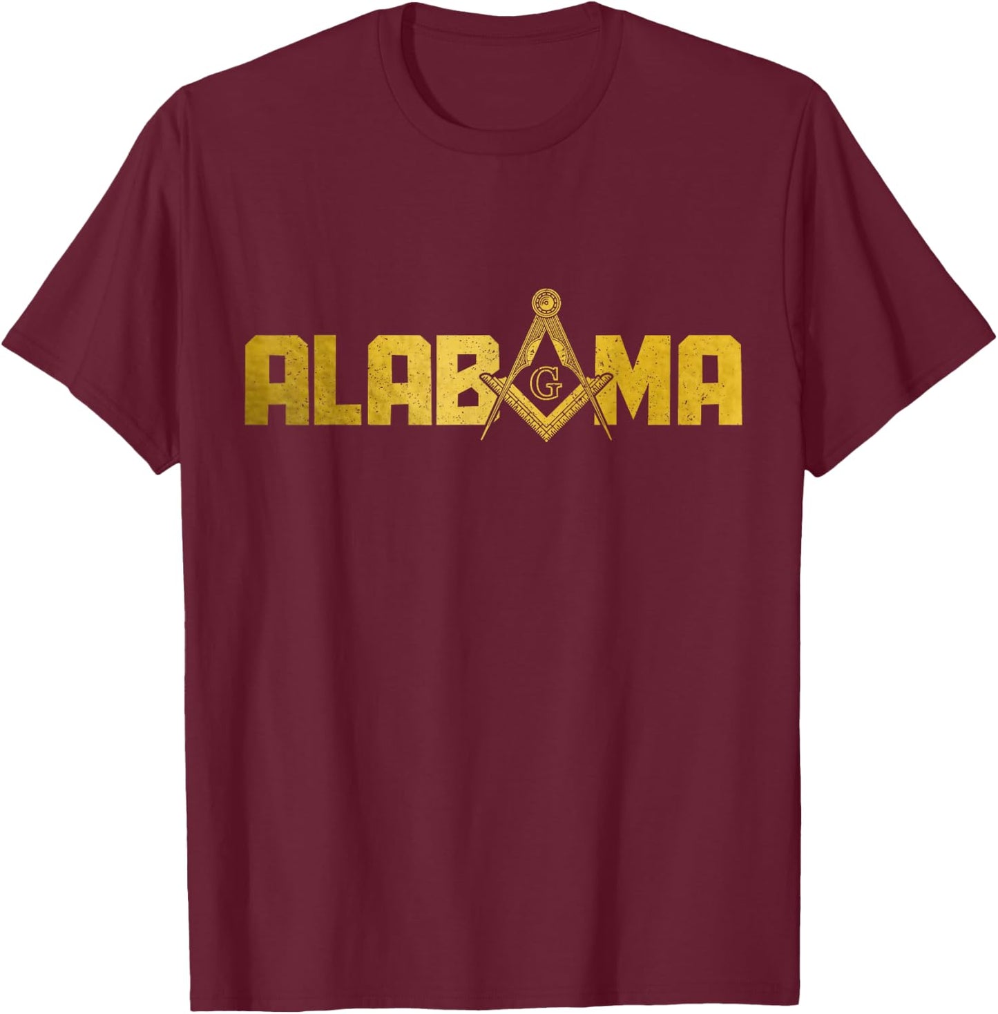 Alabama Masonic Square & Compass T-Shirt - T-Shirt | Maroon