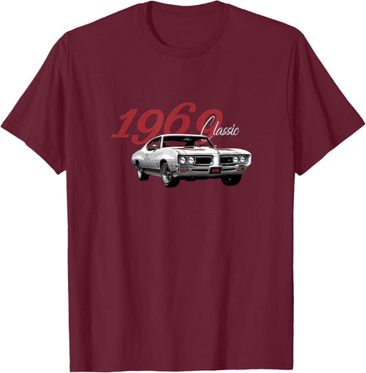 Vintage 1969 Gto, American Muscle Cars, Classic Hot Rods T-Shirt - T-Shirt | Maroon