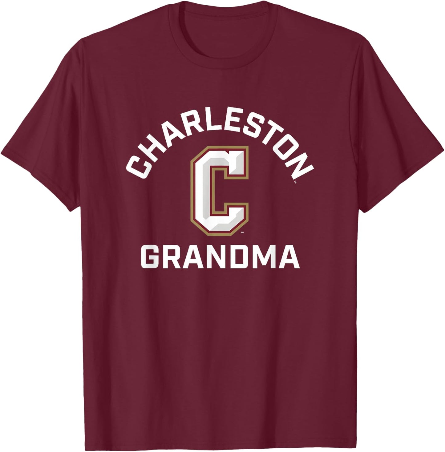College of Charleston Cougars Arched Grandma T-Shirt - T-Shirt | Maroon
