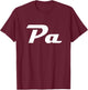 Pa Classic Retro Lettering Father's Day Grandpa T-Shirt - T-Shirt | Maroon
