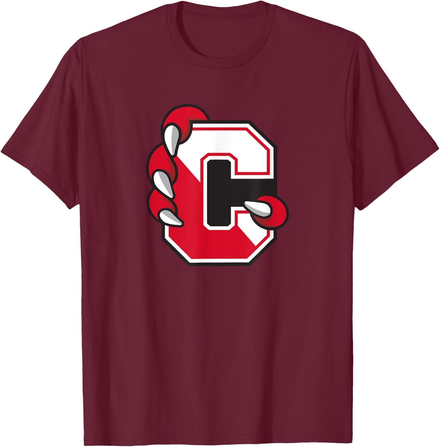 SUNY Cortland Red Dragons C Claw Logo T-Shirt - T-Shirt | Maroon