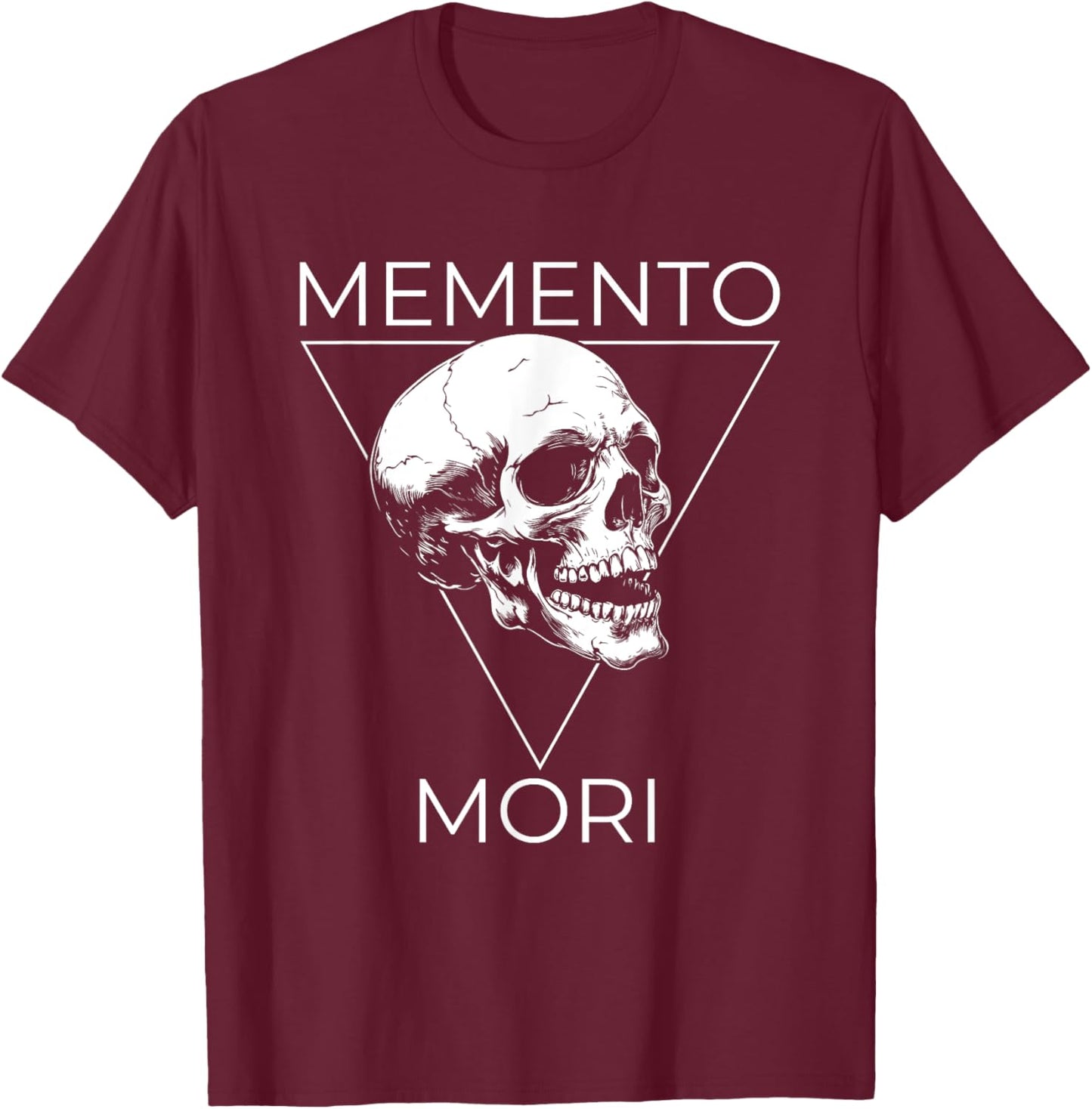 Philosophers Memento Mori T-Shirt - T-Shirt | Maroon
