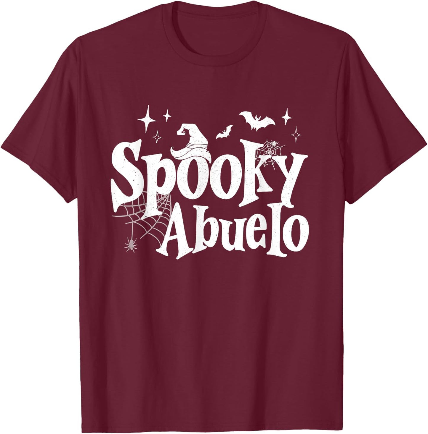 Spooky Abuelo Witch Funny Halloween Costume Dad Grandpa Men T-Shirt - T-Shirt | Maroon