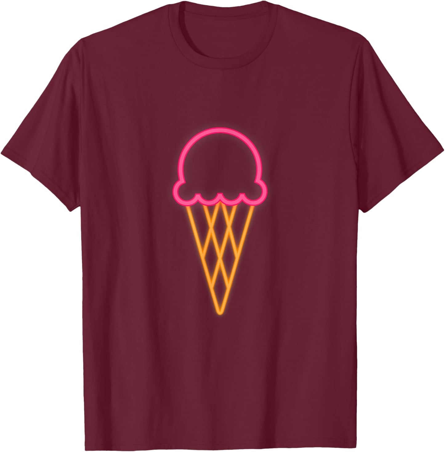 Cool 80s Eighties Ice Cream Costume Themed Retro PArty Gift T-Shirt - T-Shirt | Maroon