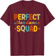 Kids Retro Perfect Attendance Squad 70s Boys Girls School Year T-Shirt - T-Shirt | Maroon