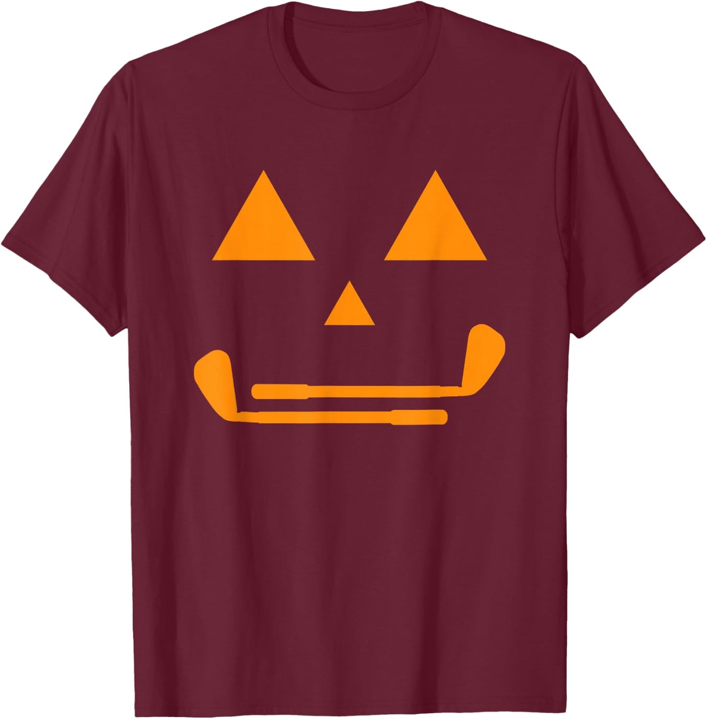 Golf Costume Funny Pumpkin Teens Boys Golf Halloween Costume T-Shirt - T-Shirt | Maroon