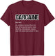 Funny Car Guy Gift - CARCAINE Definition Love of Cars Small T-Shirt - T-Shirt | Maroon