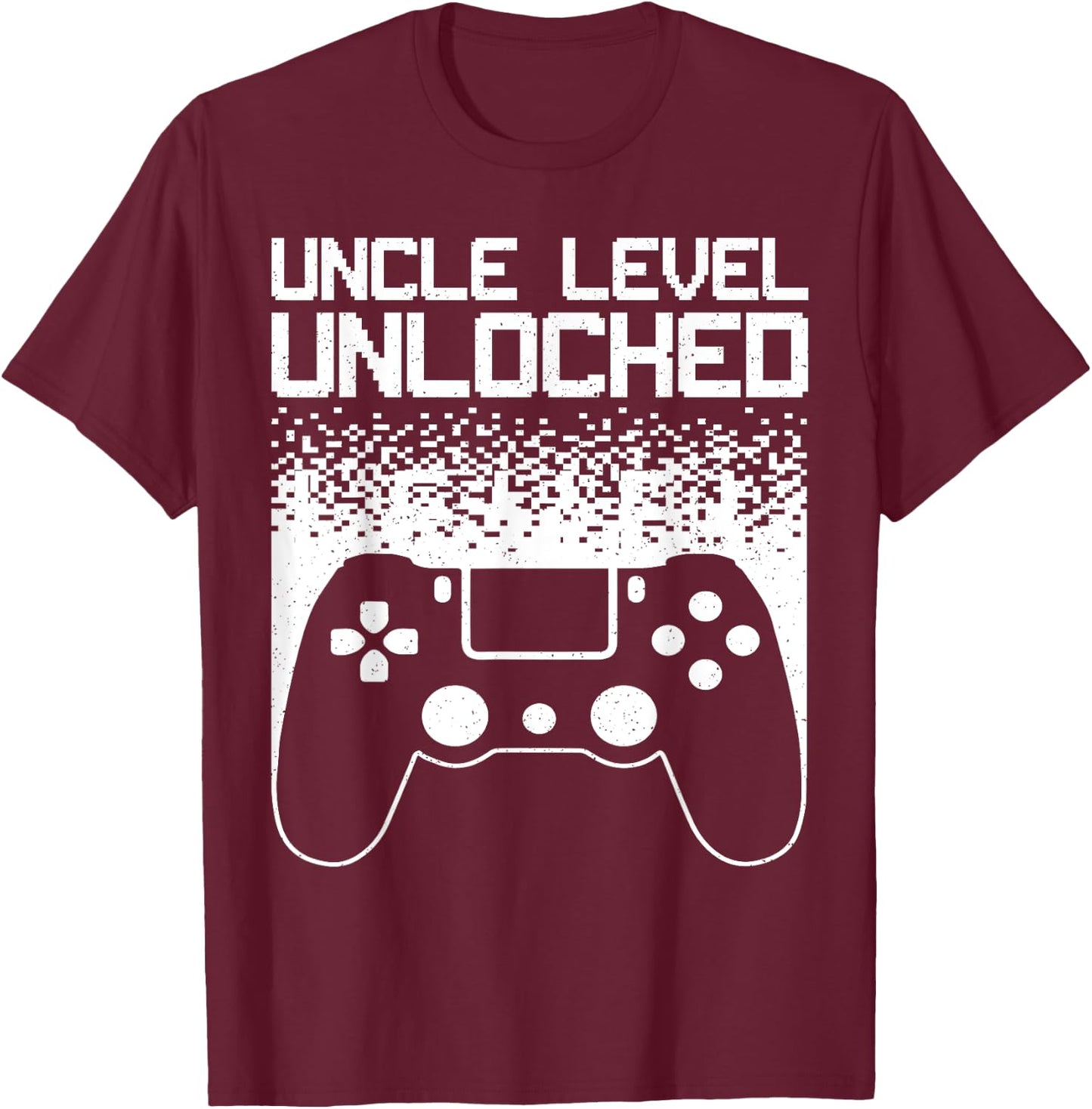 Gaming Uncle Art Video Gamer First Time Uncle To Be T-Shirt - T-Shirt | Maroon