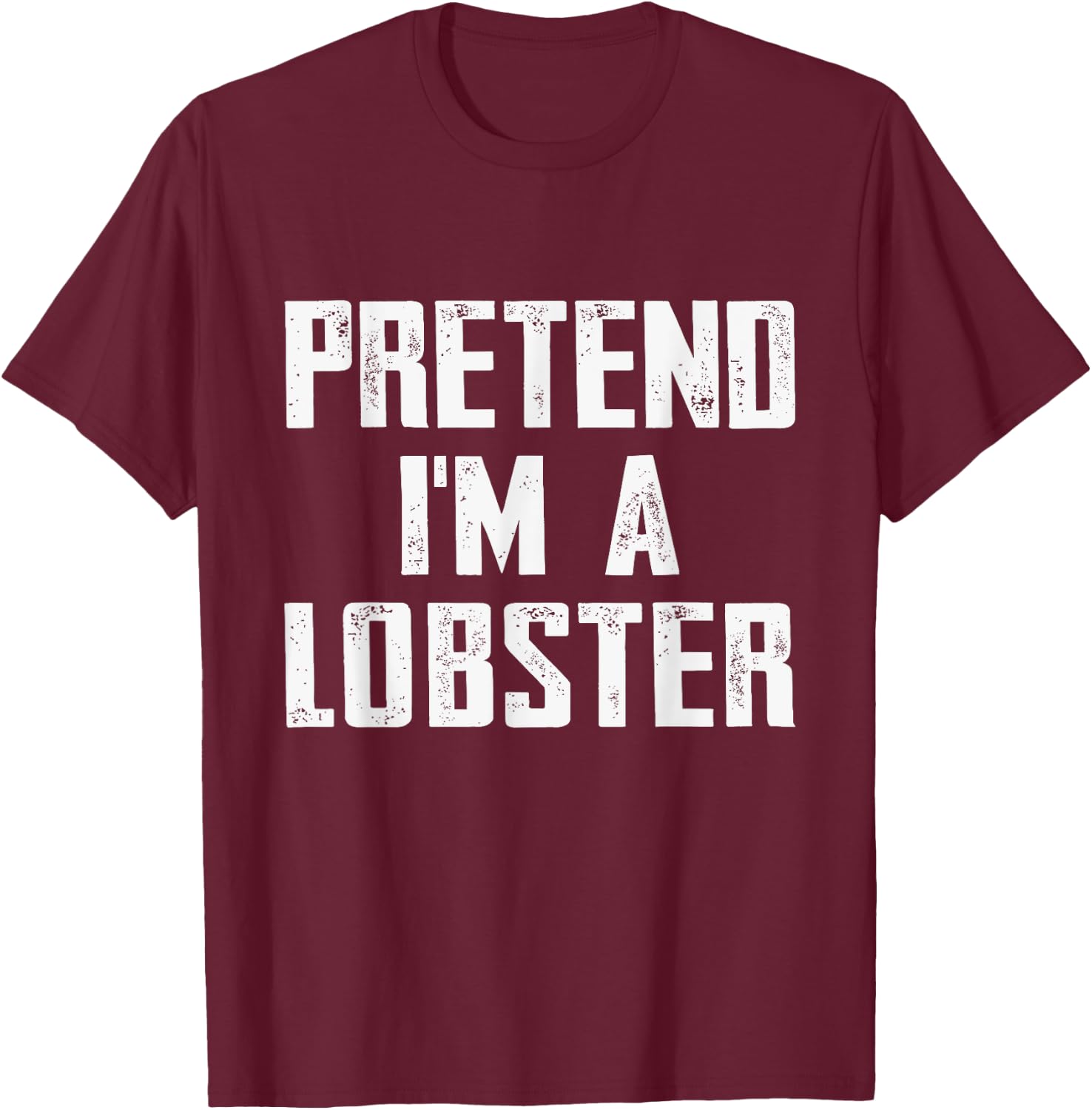 Lobster Costume Kids Boys Funny Easy Costume For Halloween T-Shirt - T-Shirt | Maroon