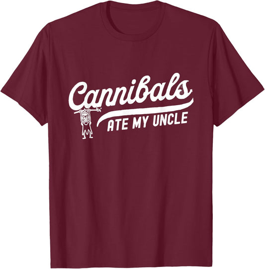 Retro Cannibals ate my uncle shirt Funny Joe Biden's T-Shirt - T-Shirt | Maroon