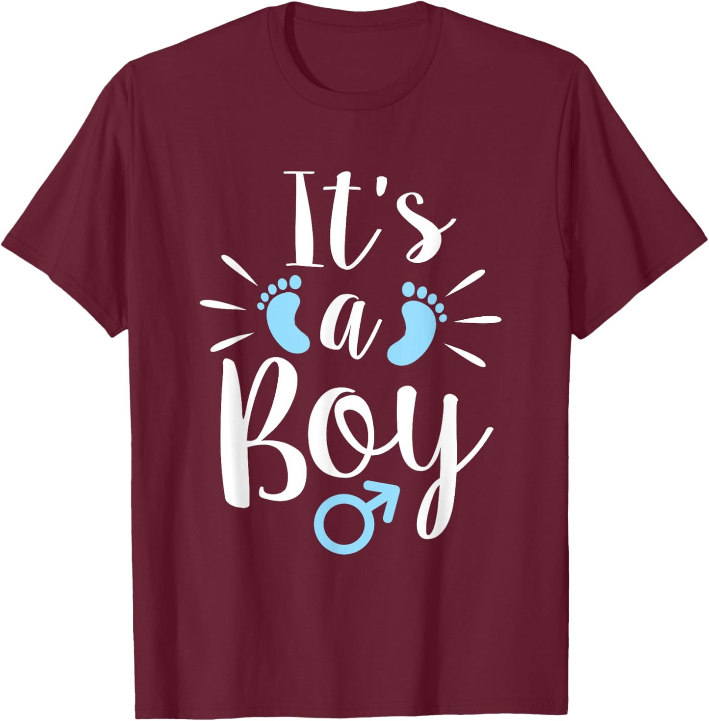 It's A Boy - Gender Reveal Party Baby Shower Pregnancy T-Shirt - T-Shirt | Maroon