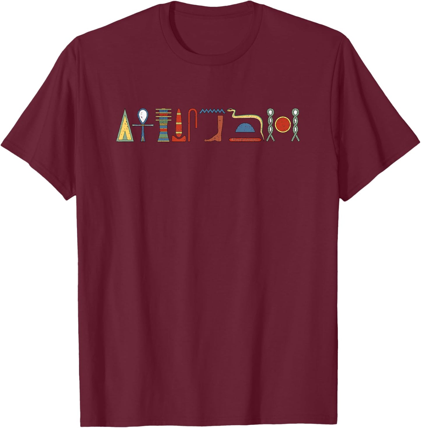Life Prosperity Health Ancient Egyptian Hieroglyphic Shirt T-Shirt - T-Shirt | Maroon