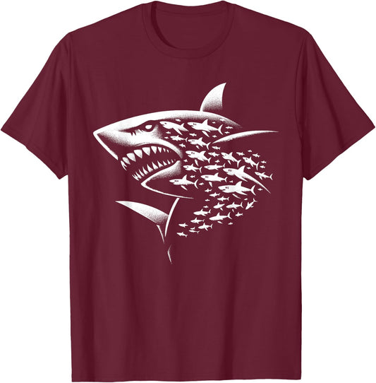 Sharks Lover Marine Biology Science Shark T-Shirt - T-Shirt | Maroon