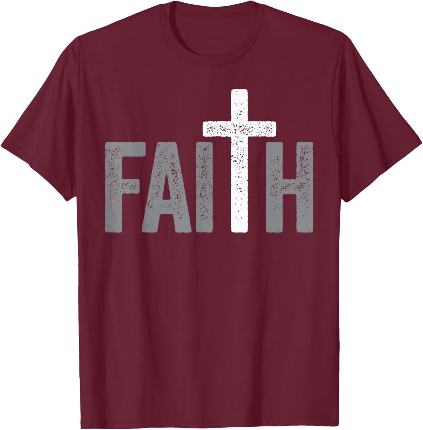 Christian Christ Religious Women Men Faith Cross T-Shirt - T-Shirt | Maroon