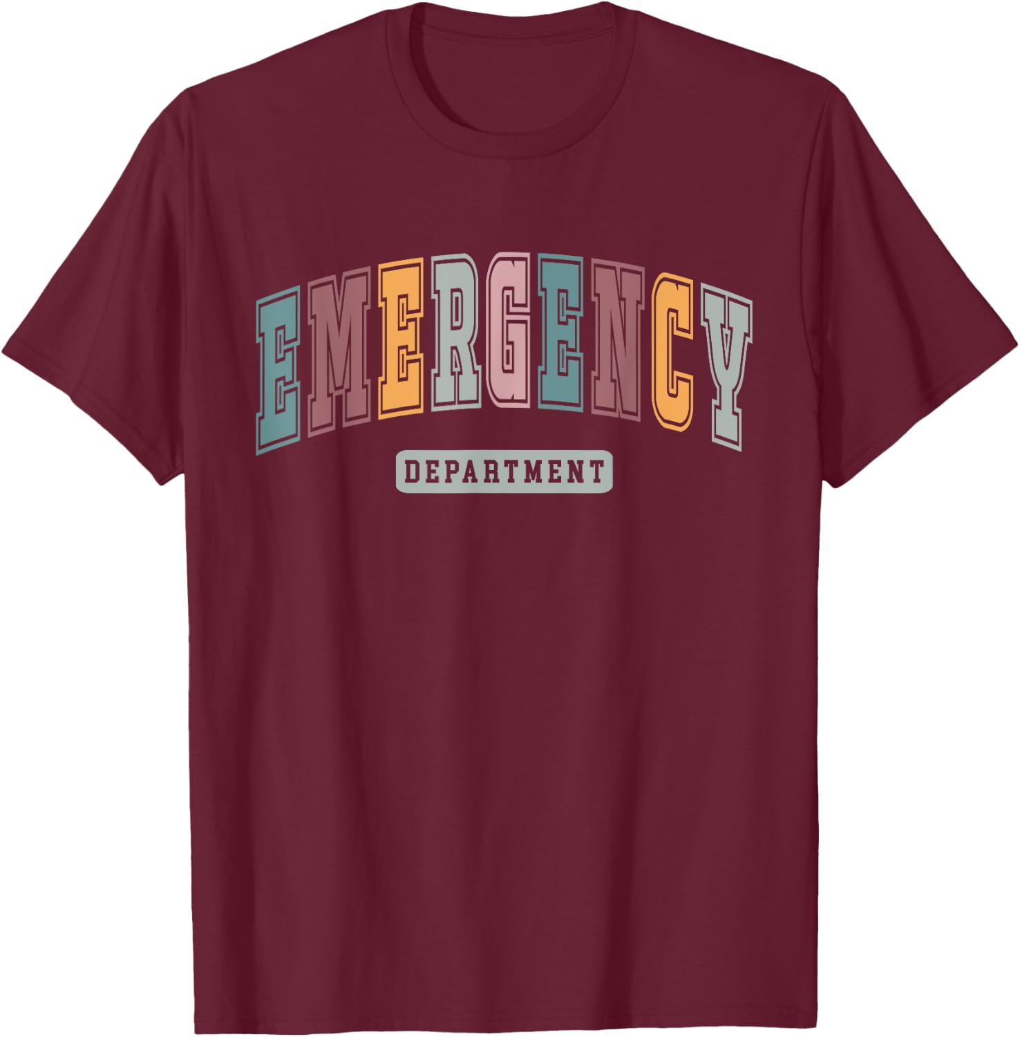 Vintage Emergency Department Room ER Nursing Graduation T-Shirt - T-Shirt | Maroon