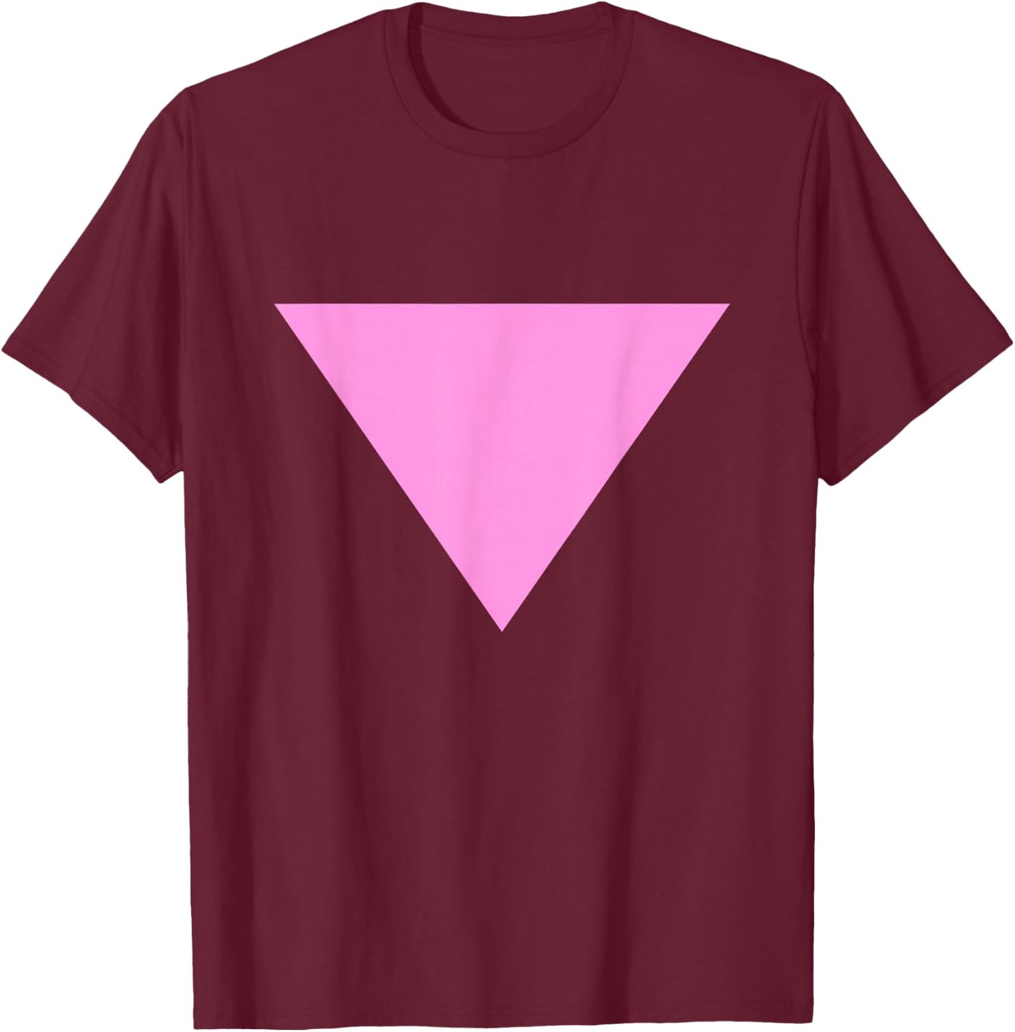 Pink Triangle T-Shirt - T-Shirt | Maroon