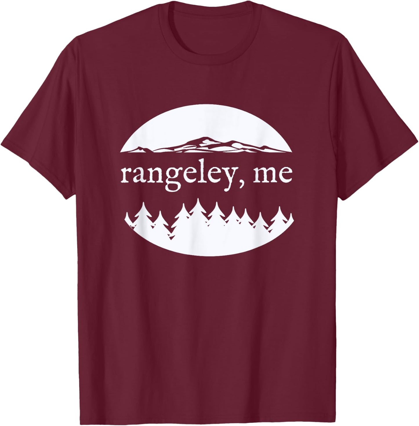 Rangeley Maine Nature Vacation Souvenir Design T-Shirt - T-Shirt | Maroon