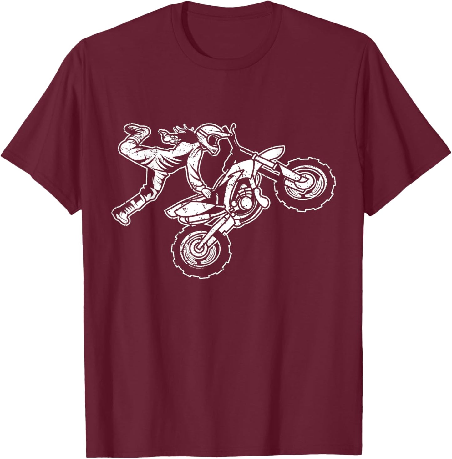 Motocross Girl: Dirt Bike Passion, MX Racer Woman Daughter T-Shirt - T-Shirt | Maroon