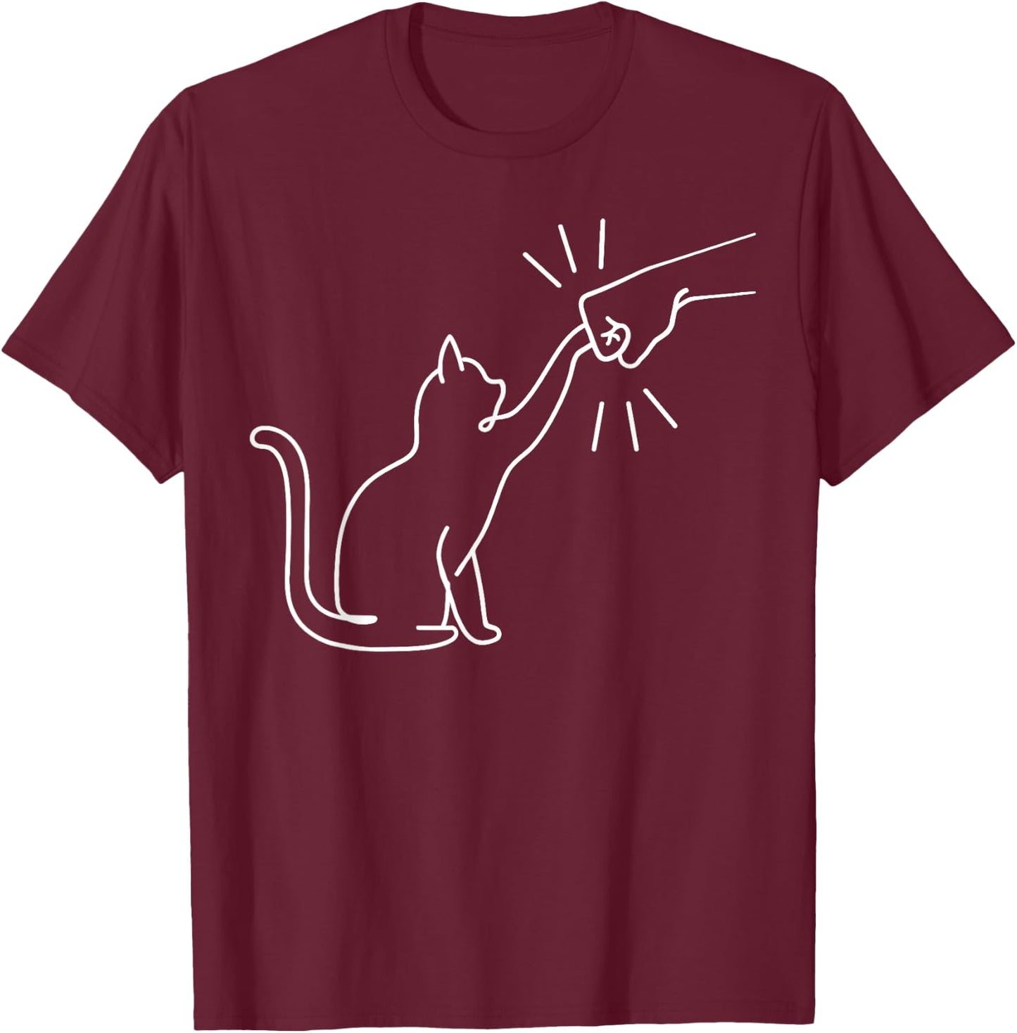 Cute Pet Paw I Love My Cat Best Friend Fist Bump Paw Cat T-Shirt - T-Shirt | Maroon