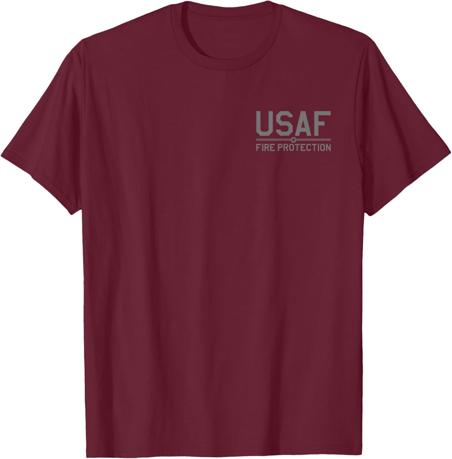 Us Air Force Usaf Fire Protection Rescue Hazmat T-Shirt - T-Shirt | Maroon