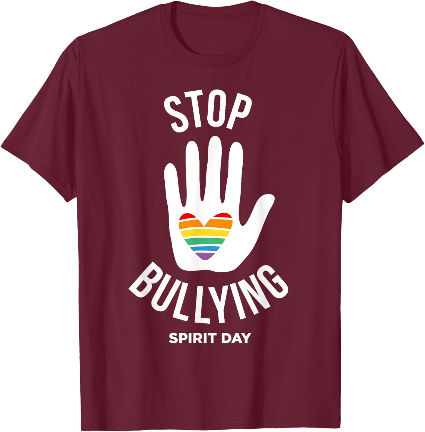 Unity Day Purple Kids Anti Bullying Stop Bullying Spirit Day T-Shirt - T-Shirt | Maroon