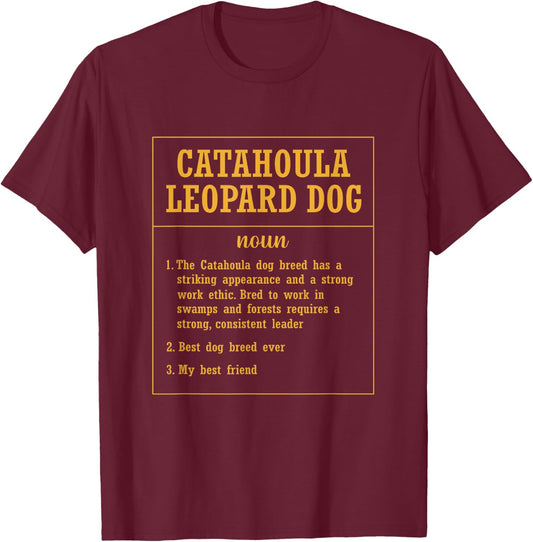 Dog Definition Best Dog Breed Catahoula Leopard Dog T-Shirt - T-Shirt | Maroon