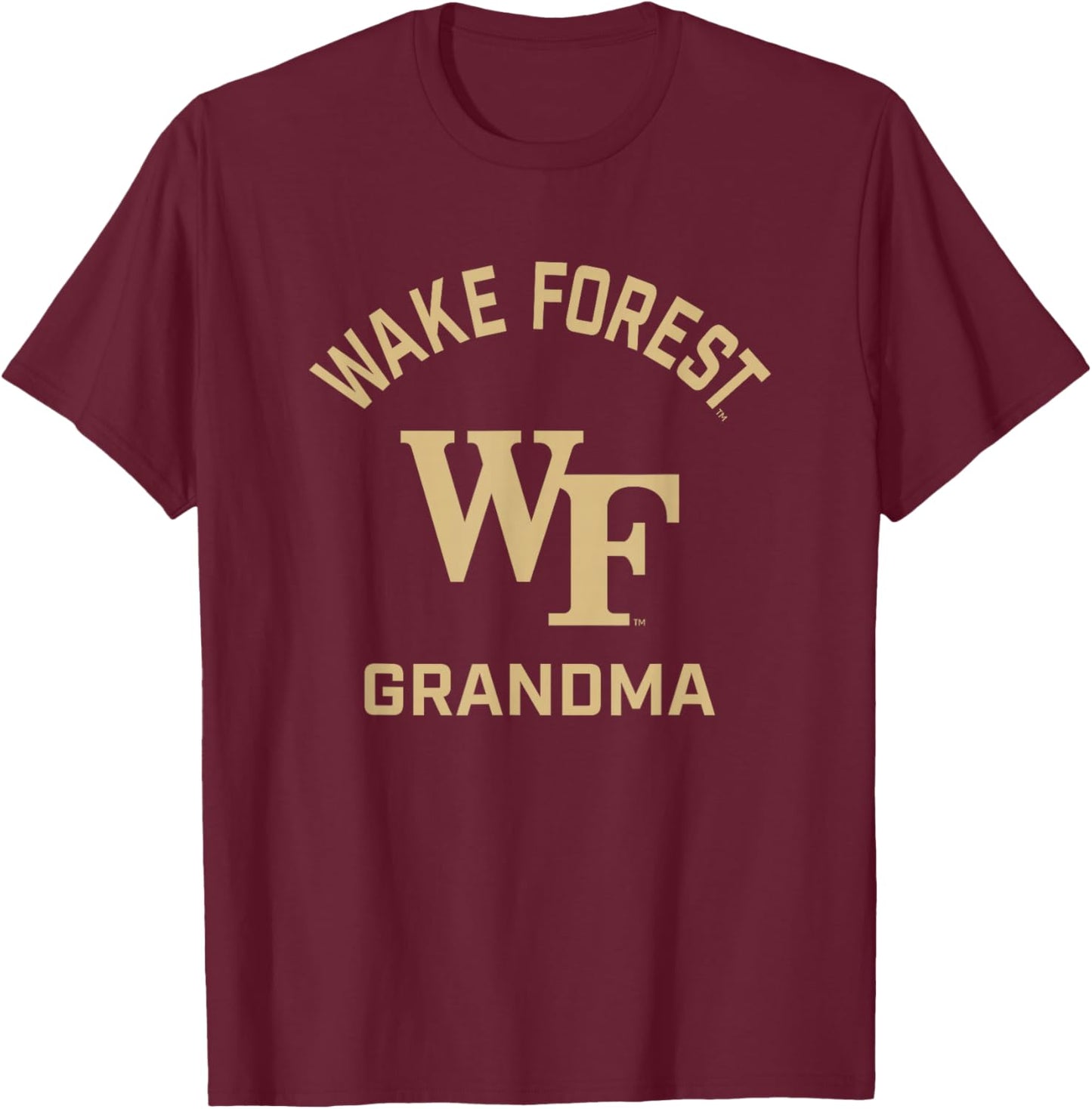Wake Forest Demon Deacons Arched Grandma T-Shirt - T-Shirt | Maroon