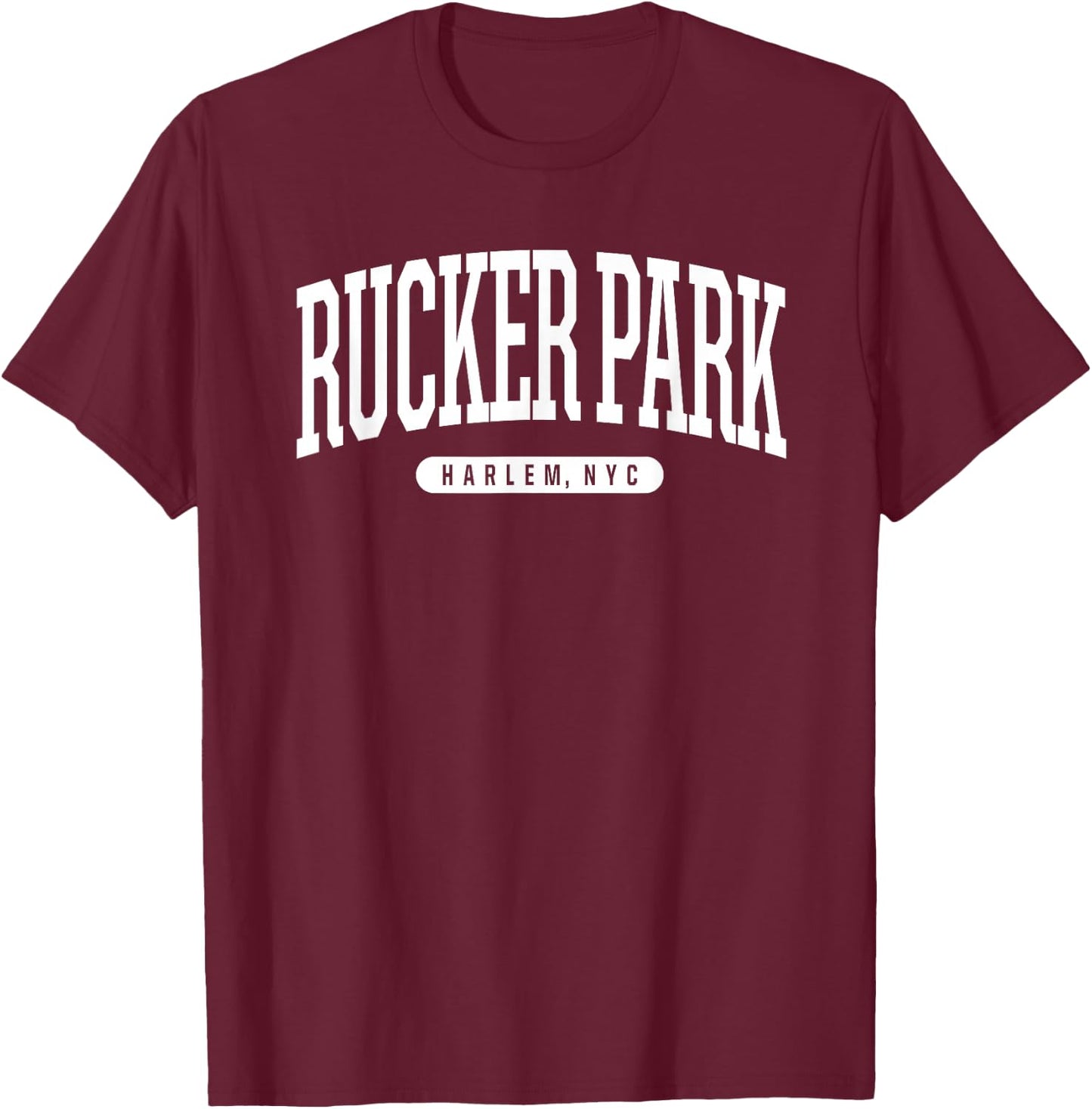NYC Borough Rucker Park Harlem New York T-Shirt - T-Shirt | Maroon