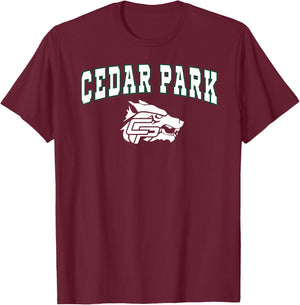 Cedar Park High School Timberwolves C2 T-Shirt - T-Shirt | Maroon
