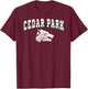 Cedar Park High School Timberwolves C2 T-Shirt - T-Shirt | Maroon
