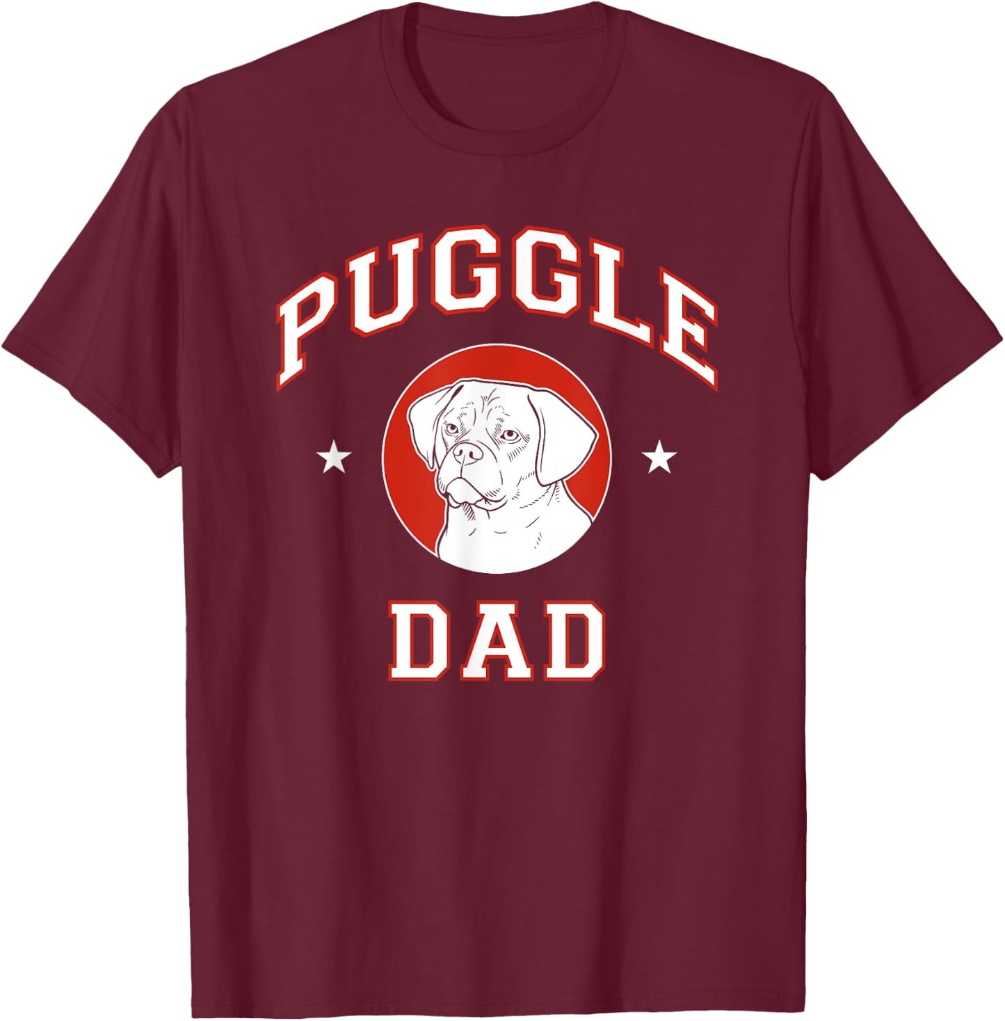 Puggle Dad Dog Father Men Women Girls Kids T-Shirt - T-Shirt | Maroon