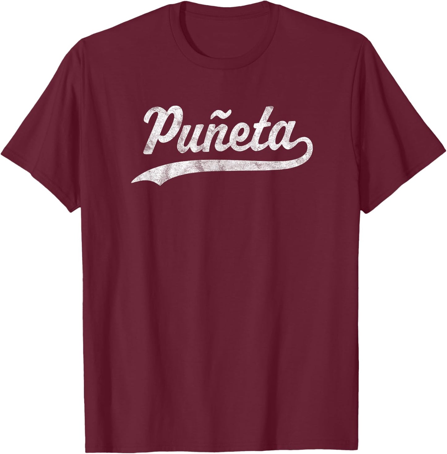 Puneta Baseball Phrase Puerto Rico PR Pride T-Shirt - T-Shirt | Maroon