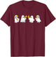 Football Ghost Sport Cheer Leader Spooky Season Halloween T-Shirt - T-Shirt | Maroon
