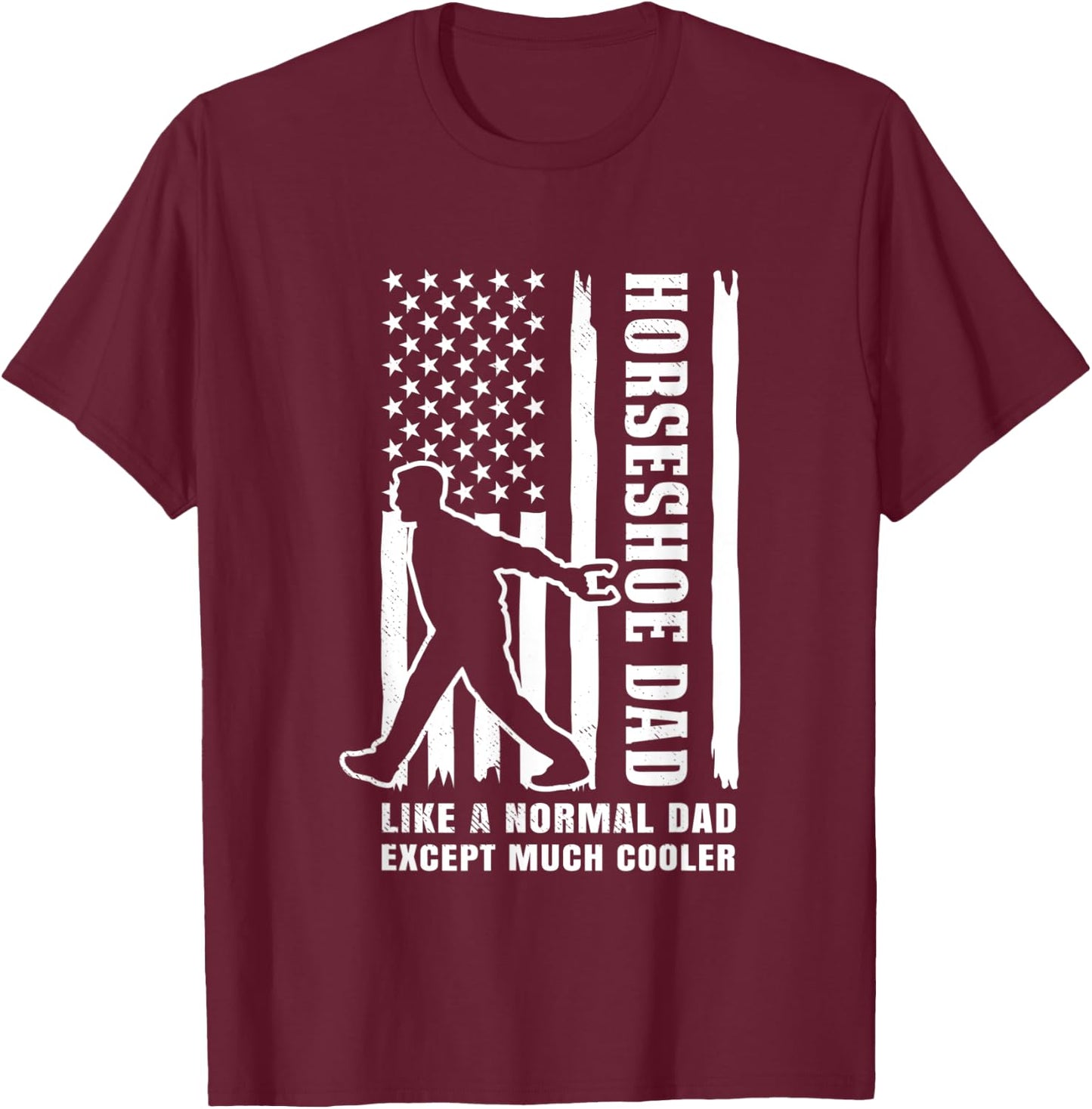 Horseshoe Vintage flag theme mixed with funny DAD definition T-Shirt - T-Shirt | Maroon