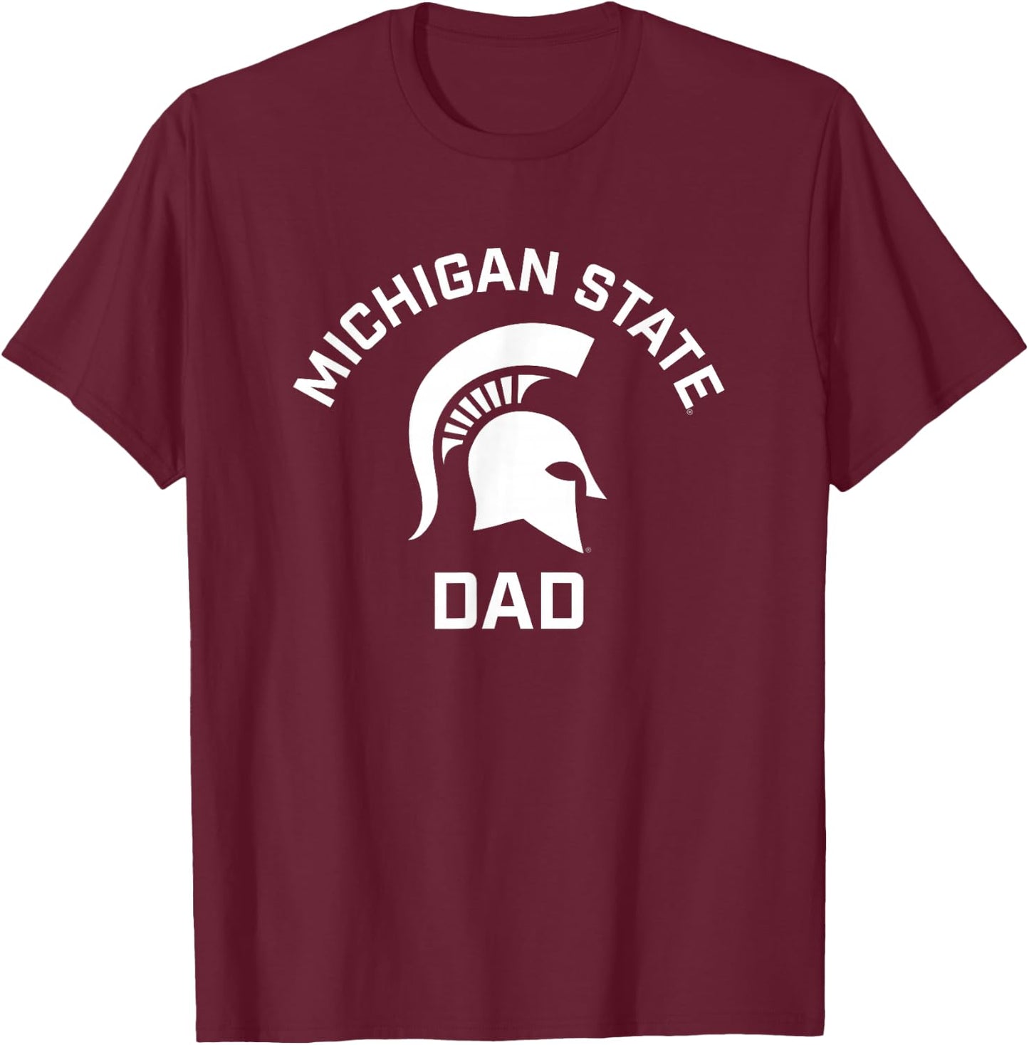 Michigan State MSU Spartans Arched Dad T-Shirt - T-Shirt | Maroon