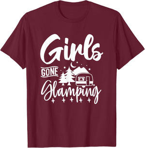 Girls Gone Glamping Nature Adventure Summer Glampers 2024 T-Shirt - T-Shirt | Maroon