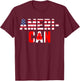 American Canadian Flag America Canada Patriotic T-Shirt - T-Shirt | Maroon