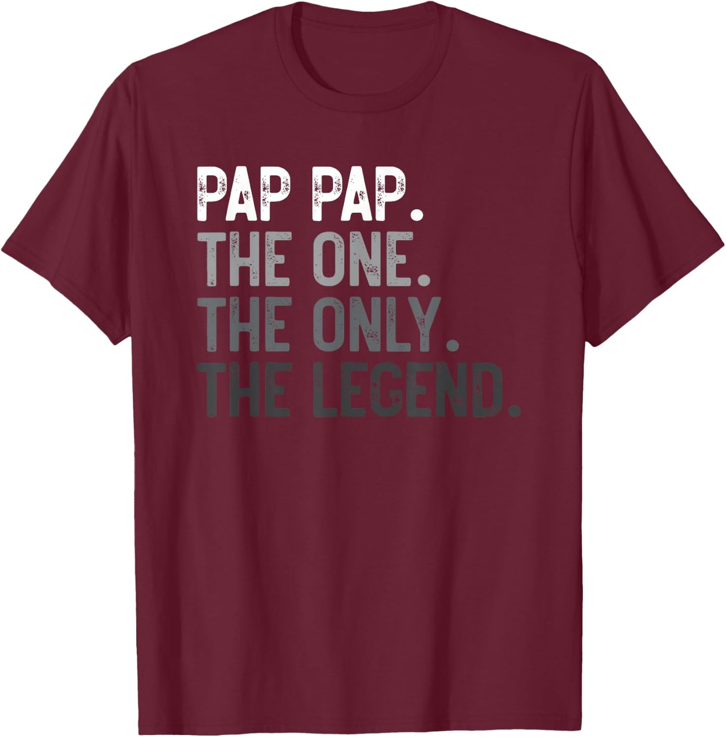 Pap Pap Funny Father's Day - Men's Black Retro Sports - Small - Short Sleeve - Spread Collar - Perfect for Father's Day T-Shirt - T-Shirt | Maroon