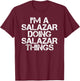 SALAZAR Funny Surname Family Tree Birthday Reunion Gift T-Shirt - T-Shirt | Maroon