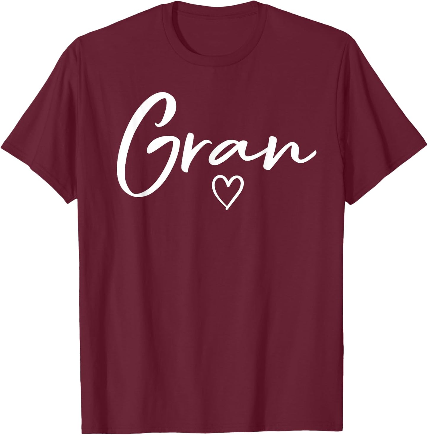 Gran Gifts Grandma Heart Mother's Day Gran T-Shirt - T-Shirt | Maroon
