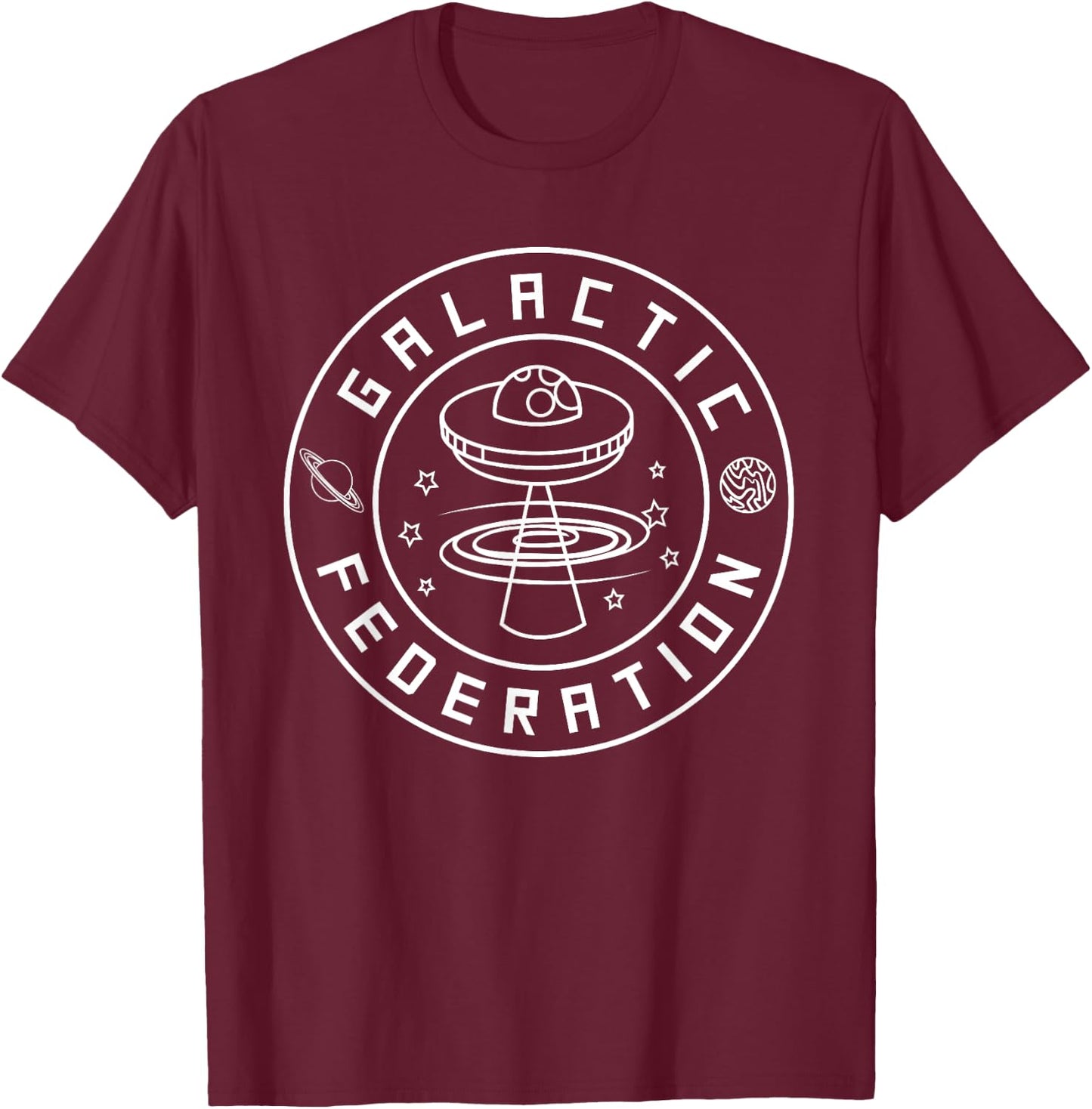 Galactic Federation - Humanity is not ready - Alien T-Shirt - T-Shirt | Maroon