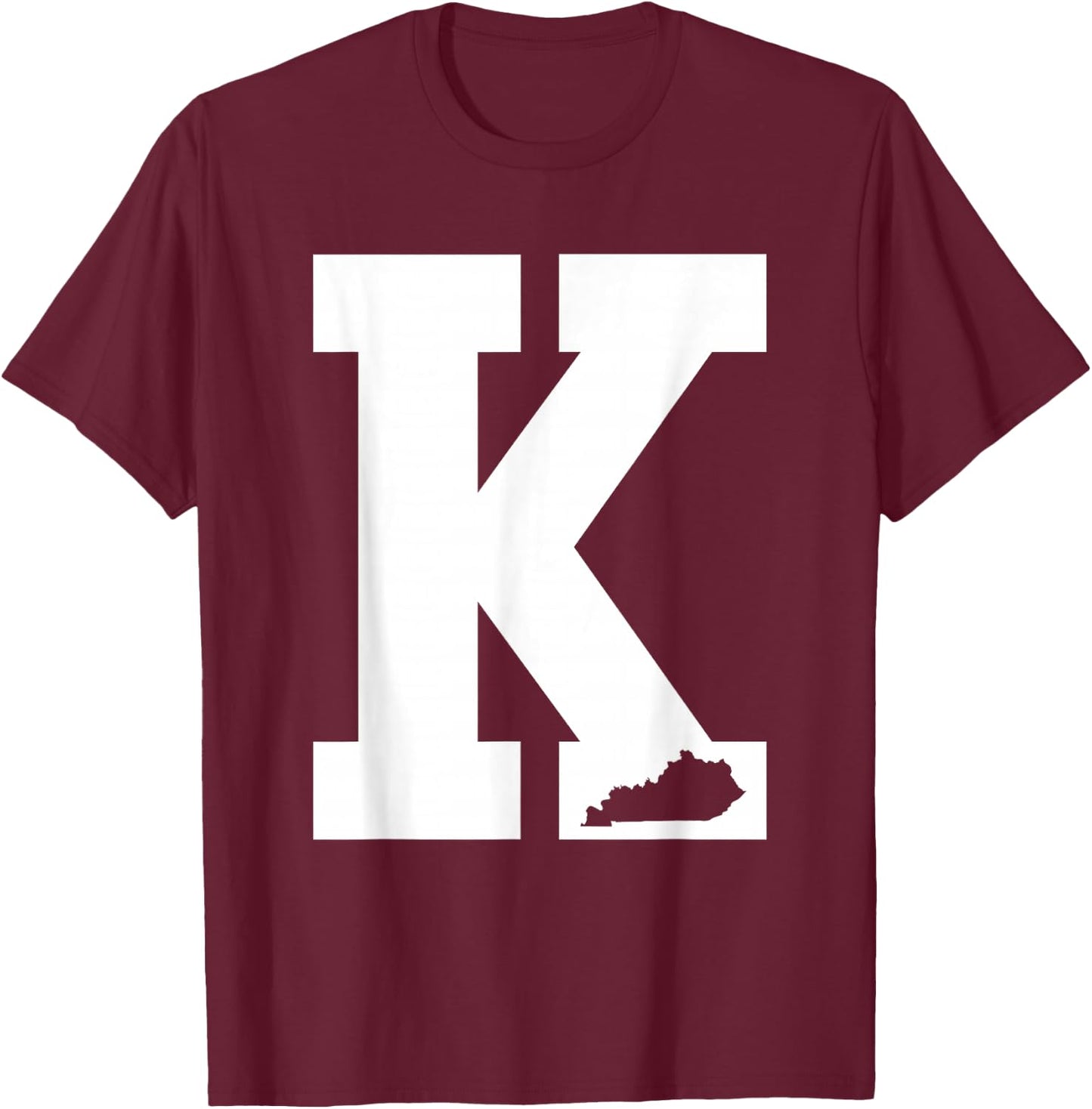 Vintage Letter K Kentucky Blue T-Shirt - T-Shirt | Maroon