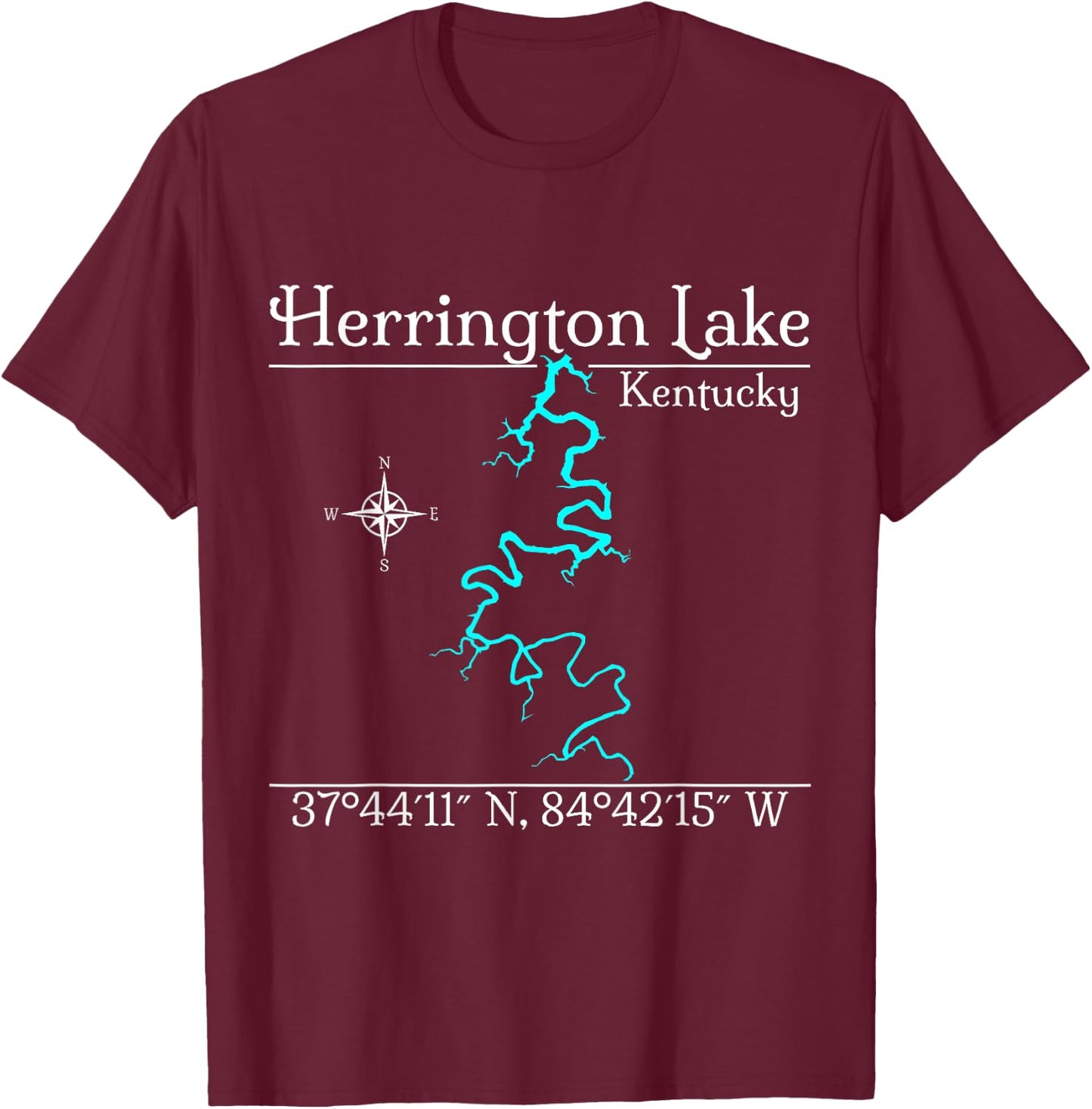Herrington Lake, Kentucky T-Shirt - T-Shirt | Maroon