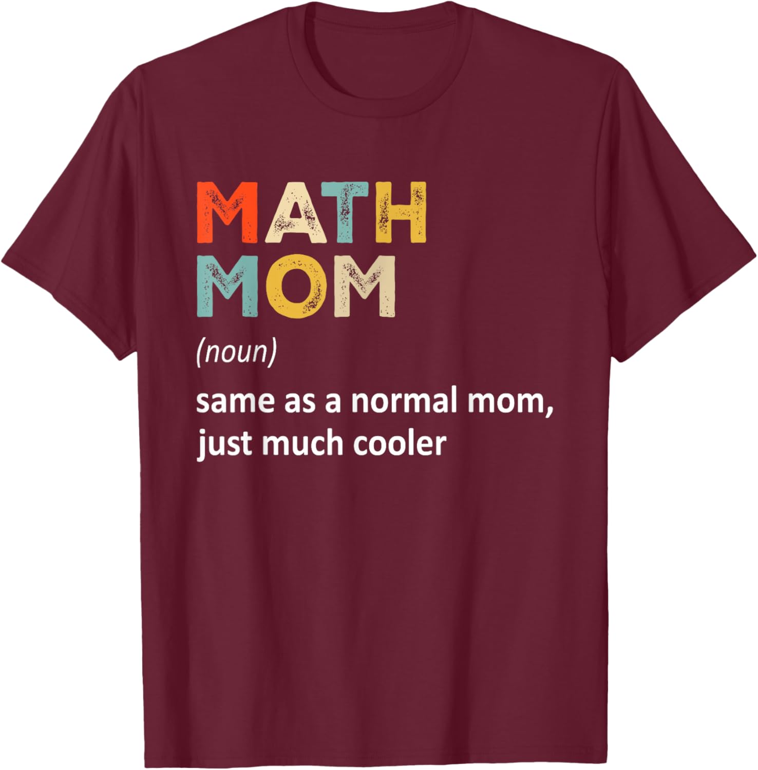 Math Mom Definition - Funny Teacher Math Mom Mother's Day Women T-Shirt - T-Shirt | Maroon