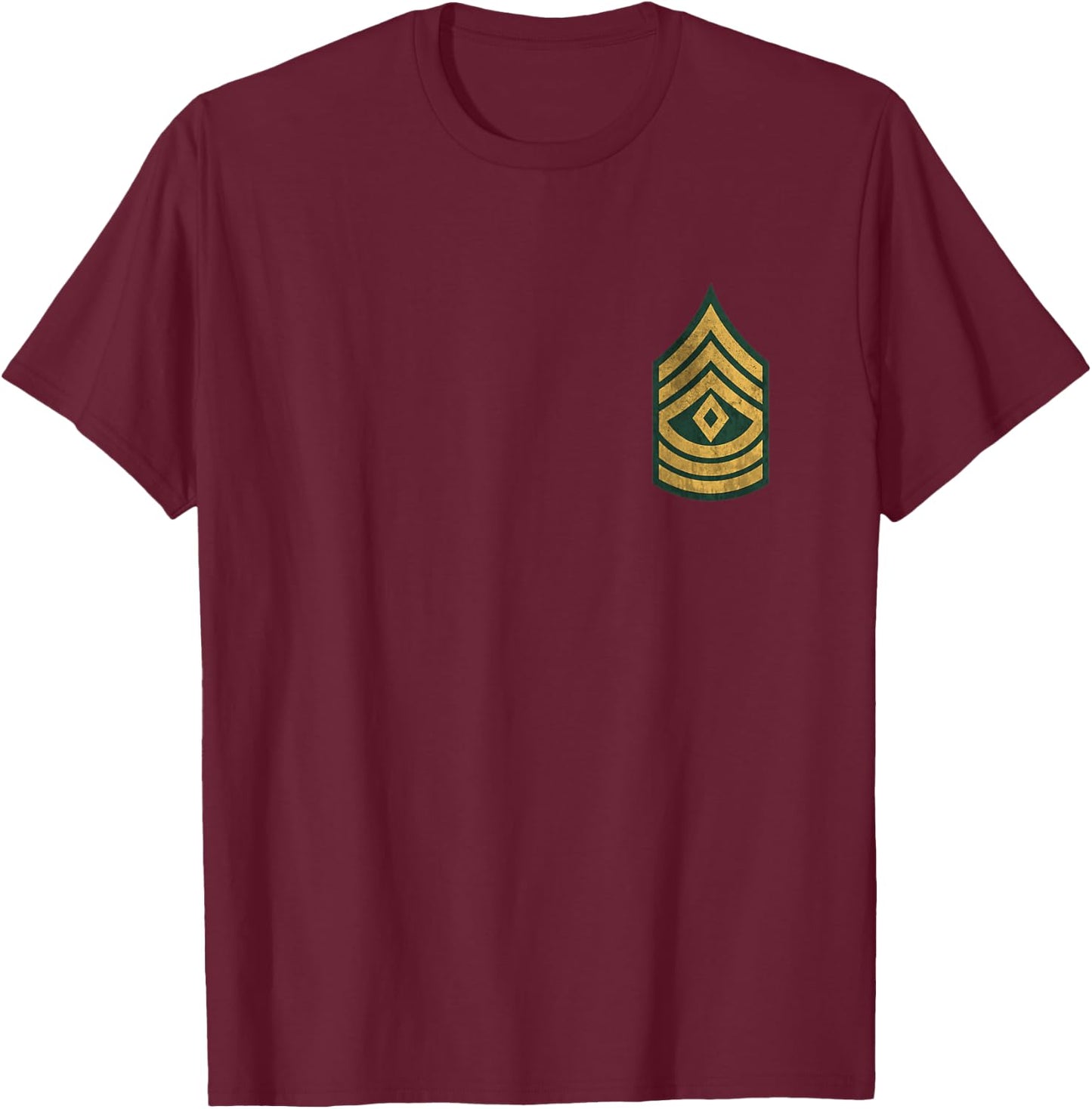 E-8 First Sergeant 1SG Rank Insignia Military Logo Veteran T-Shirt - T-Shirt | Maroon