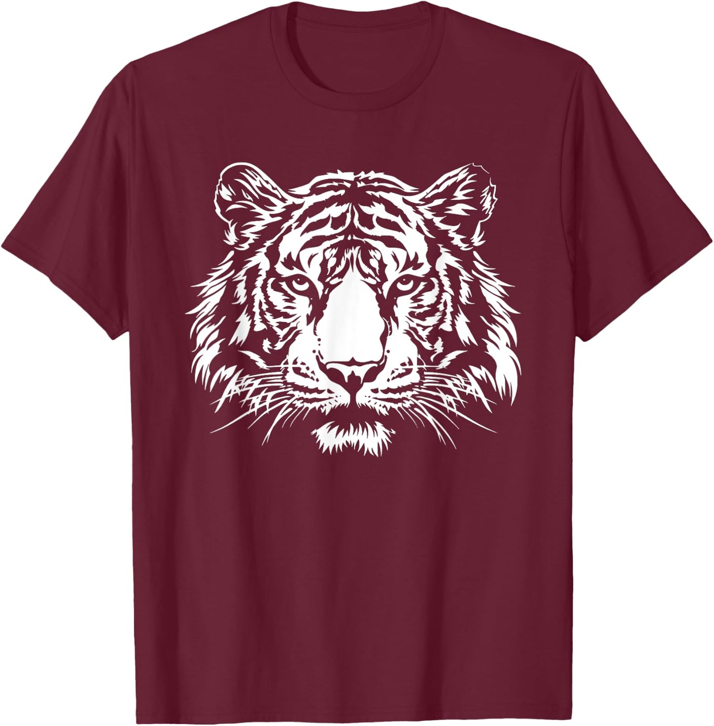 Tiger Graphic T-Shirt - T-Shirt | Maroon