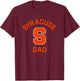 Syracuse University Orange Arched Dad T-Shirt - T-Shirt | Maroon