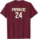 Arike Ogunbowale: DAL 24 - Dallas Basketball T-Shirt - T-Shirt | Maroon